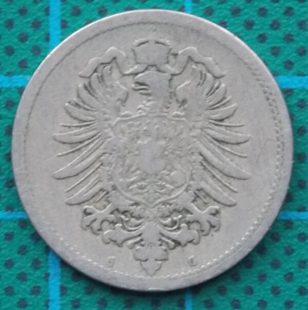 1889 DEUTSCHES REICH TEN PFENNIG COIN