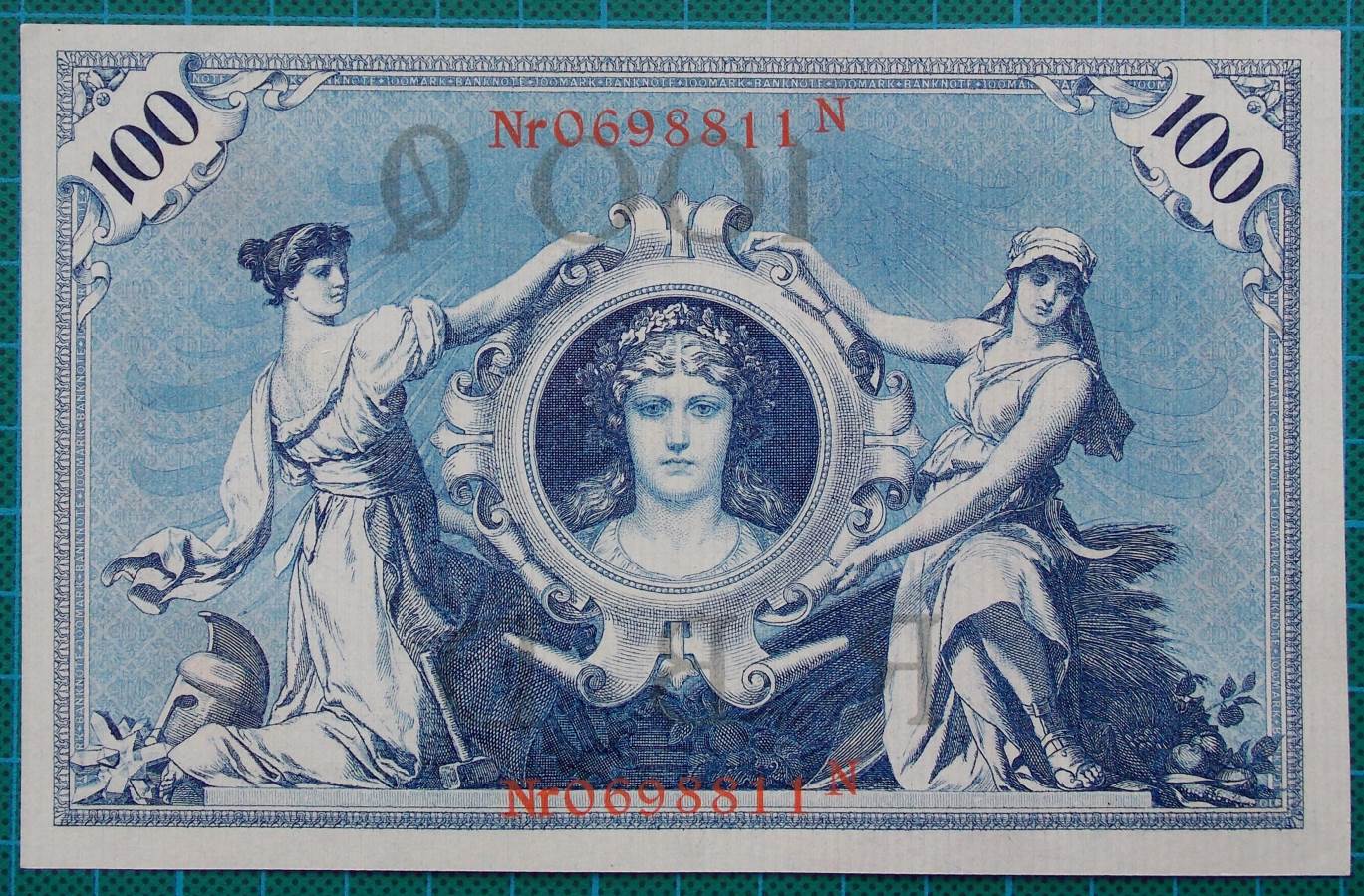 1908 REICHSBANKNOTE 100 MARK 0698811N