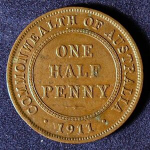 1911 Australia Half Penny - King George V
