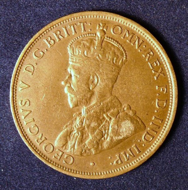 1911 Australia One Penny - King George V - B