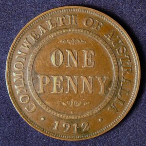 1912 Australia One Penny - King George V - A