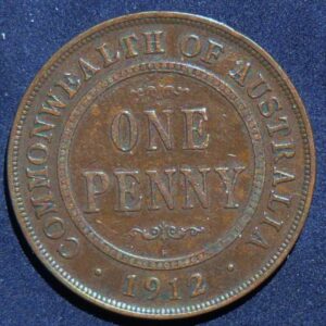 1912 Australia One Penny - King George V - B