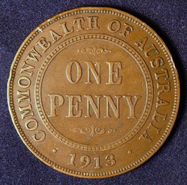 1913 Australia One Penny - King George V