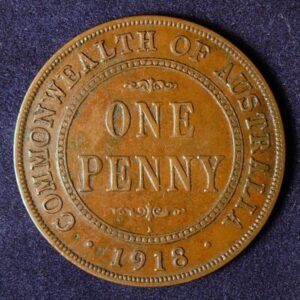 1918 Australia One Penny - King George V