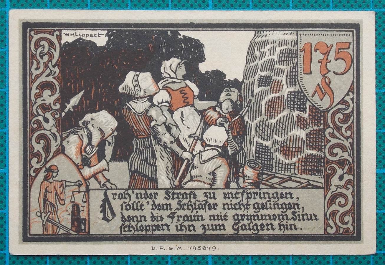 1921 GRANSEE EMERGENCY MONEY NOTGELD 175 PFENNIG