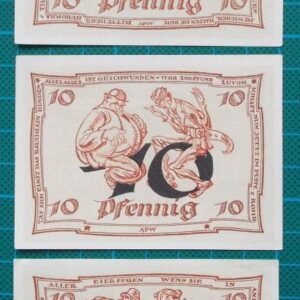 1921 STADT ARNSTADT 10 PFENNIG NOTGELD SET