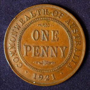 1921 Australia One Penny - King George V - C