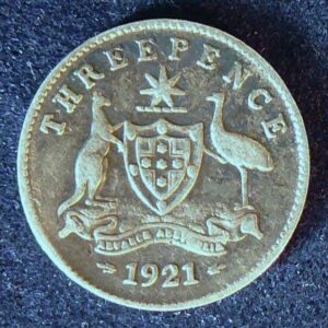 1921 Australia Threepence - King George V