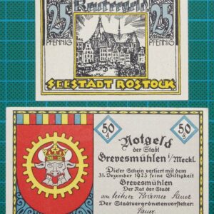 1922 ROSTOCK GREVESMUELLEN NOTGELD SET