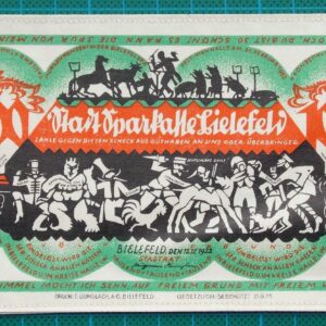 1922 BIELEFELD SILK NOTGELD 1000 MARK GREEN