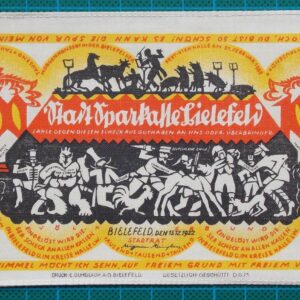 1922 BIELEFELD SILK NOTGELD 1000 MARK YELLOW