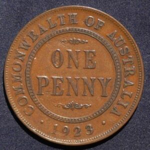 1923 Australia One Penny - King George V - B