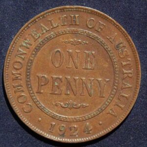 1924 Australia One Penny - King George V - A