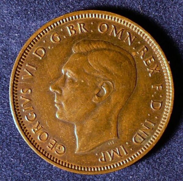 1939 Australia Half Penny - King George VI - B