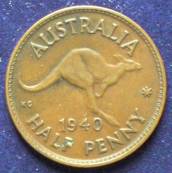1940 Australia Half Penny - King George VI