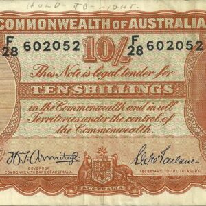 1942 Australia Ten Shillings - F28