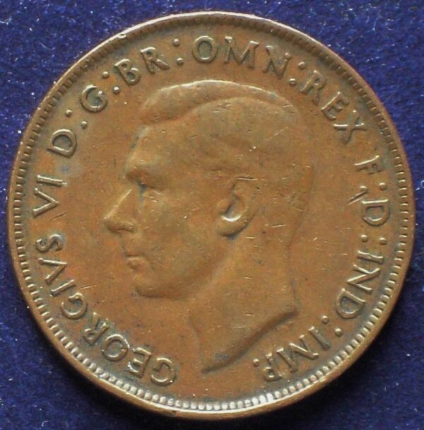 1944 Australia One Penny - King George VI