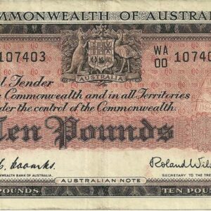 1954 Australia Ten Pounds WA00