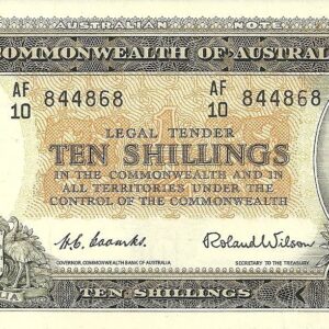 1954 Australia Ten Shillings - AF 10