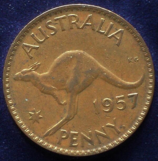 1957 Australia One Penny - Queen Elizabeth II