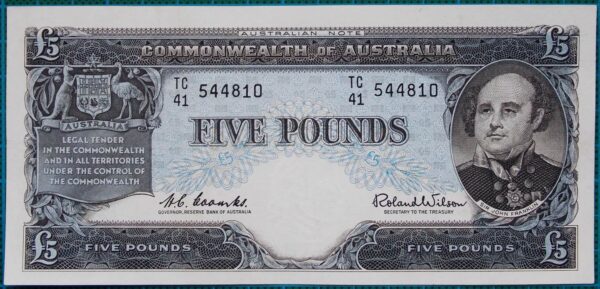 1960 Australia Five Pounds - TC 41