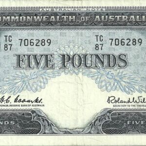 1960 Australia Five Pounds - TC 87