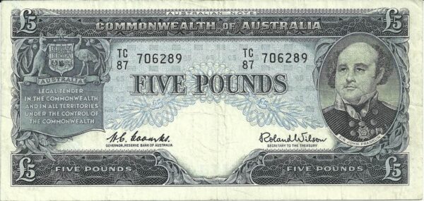 1960 Australia Five Pounds - TC 87