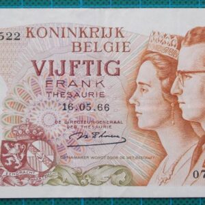 1966 Belgium 50 Francs Banknote 074250522