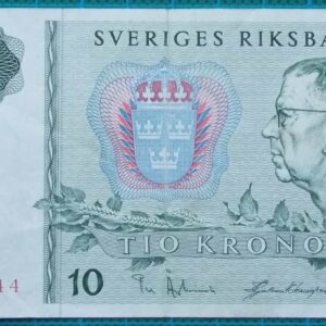 Details about   Collectible 10 Kronor Swedish old banknote issued in 1987 by Sveriges Riksbank 