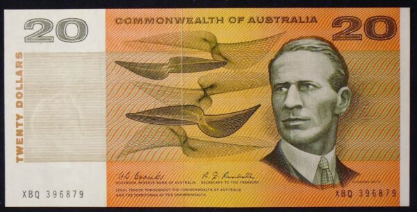 1967 Australia Twenty Dollars Paper - XBQ - First Prefix