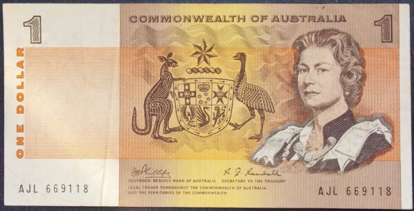1969 Australia One Dollar Note - AJL