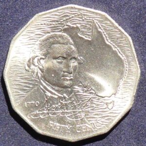 1970 Bicentenary Captain James Cook  50 Cents Coin