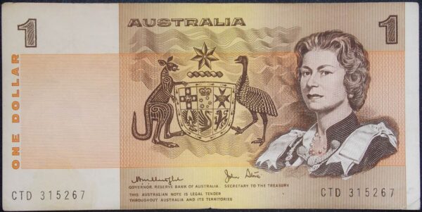 1977 Australia One Dollar Note - CTD