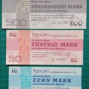 1979 GERMANY FORUMSCHECK EXCHANGE CURRENCY SET OF 6
