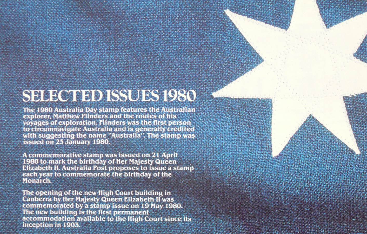 1980 Australia Post Stamp Pack Selected Issues