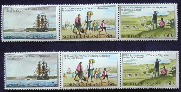 1981 Australia Post Territories - Norfolk Island - 2 MUH Strips