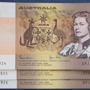 1982 Australia One Dollar Note - DPJ x 3