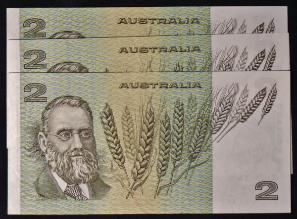 1983 Australia Two Dollars x 3 - KDF