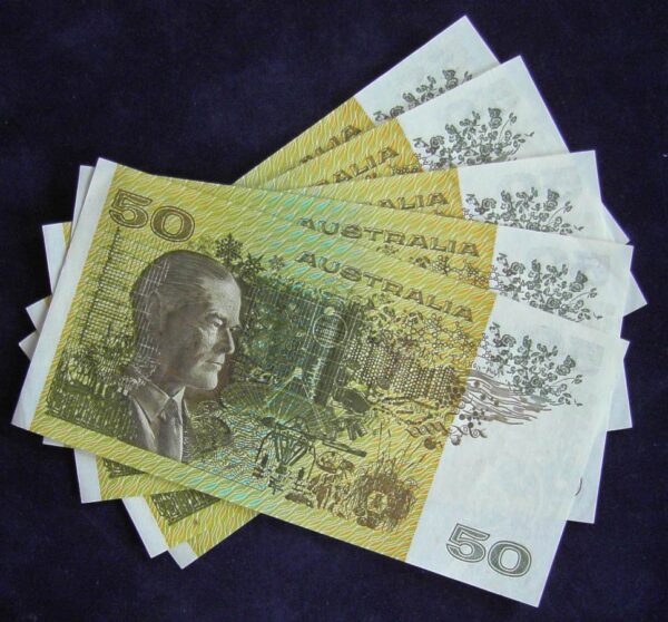 1985 Australia Fifty Dollars x 5 - YSD