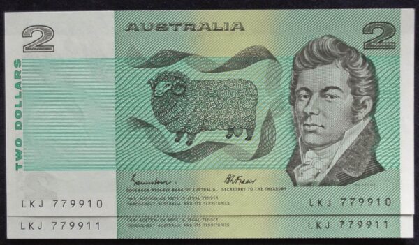1985 Australia Two Dollars x 2- LKJ