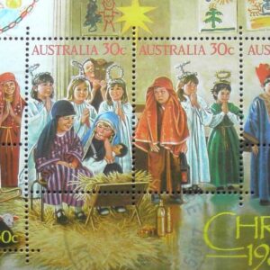 1986 Australia Post Mini Sheet - Christmas - Postmarked