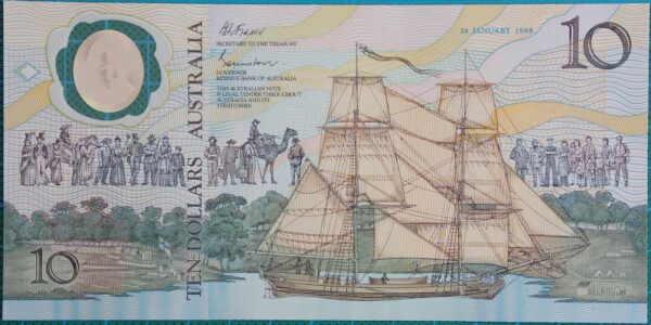1988 Australia Ten Dollars Bicentennial Issue - AA08x3