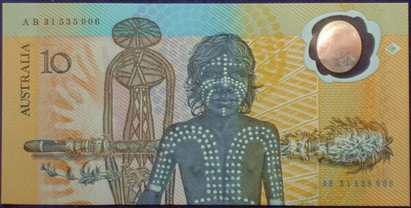 WR Australia 1988 Bicentennial Commemorative $10 Colored Gold Banknote AUD 1PCS 