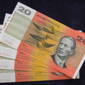 1993 Australia Twenty Dollars Paper x4 - Red Serials
