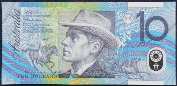 1998 Australia Ten Dollars Polymer - GL 98 - Last Prefix