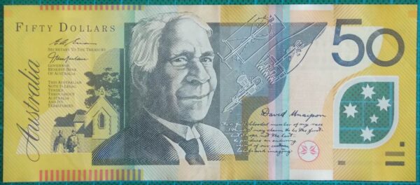 1999 Australia Fifty Dollars Banknote AD99391771