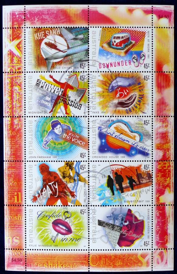 2001 Australia Post Stamp Minisheet - Rock n' Roll