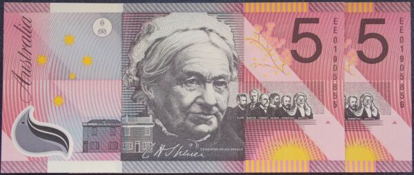 2001 Five Dollars Centenary of Federation EE01 Pair
