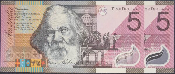 2001 Five Dollars Centenary of Federation EE01 Pair