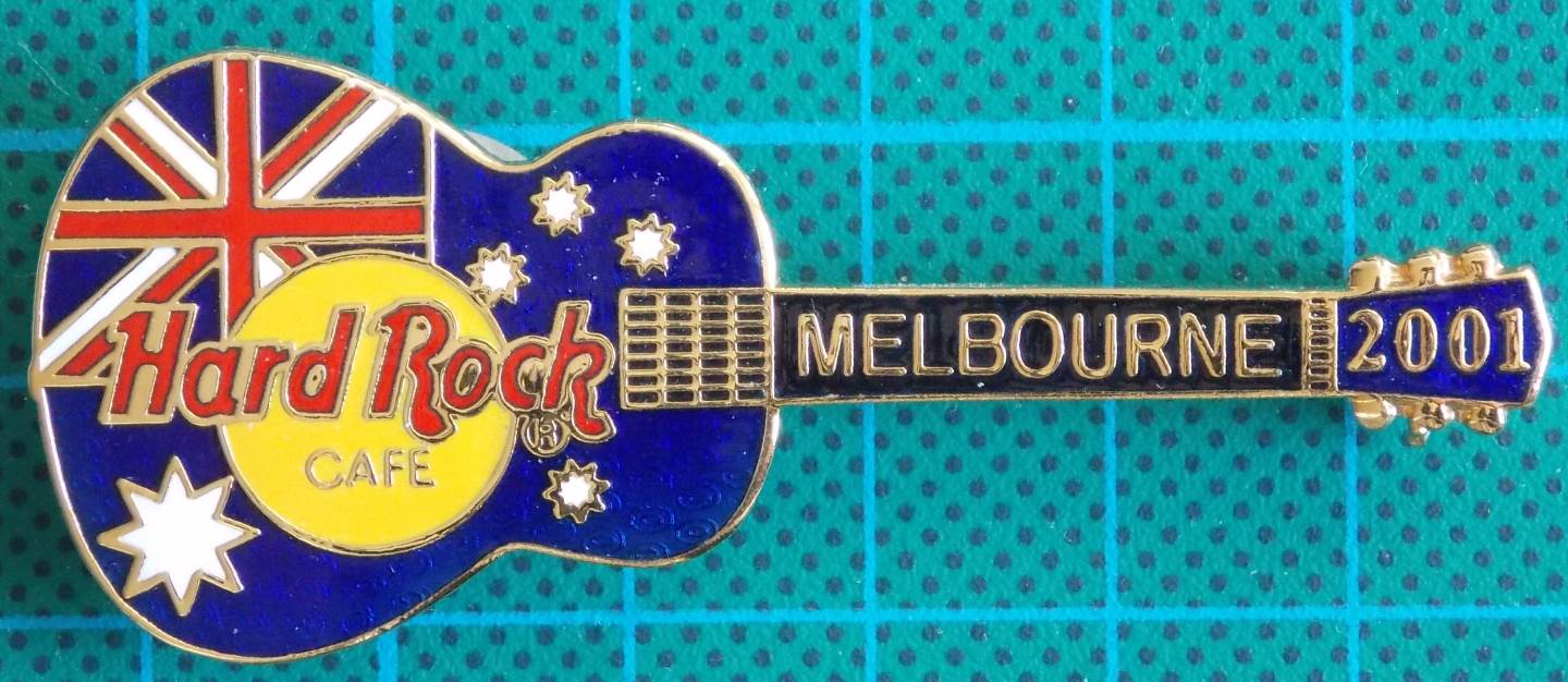 2001 Vintage Hard Rock Cafe Gibson Guitar Melbourne Pin